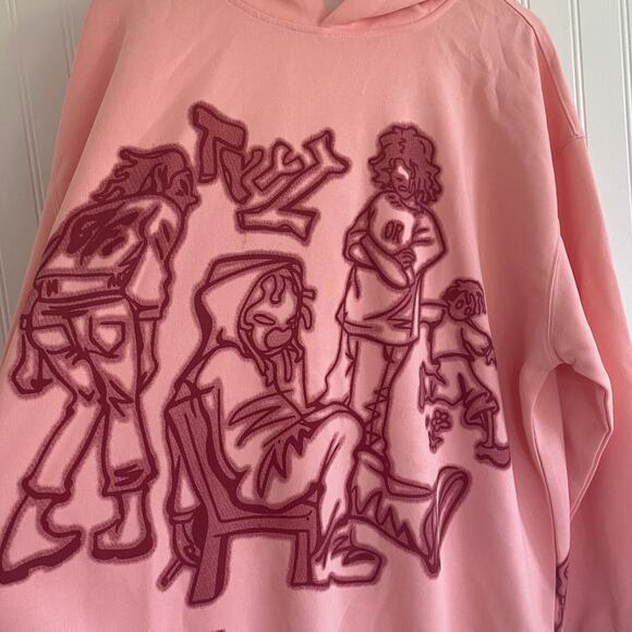 Coolmonar Mens Hoodie Size L Streetwear Sweatshirt Harajuku Pullover Hipster - Picture 2 of 10